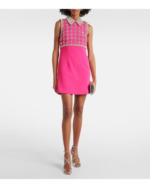 Rebecca Vallance Pink Rina Embellished Minidress