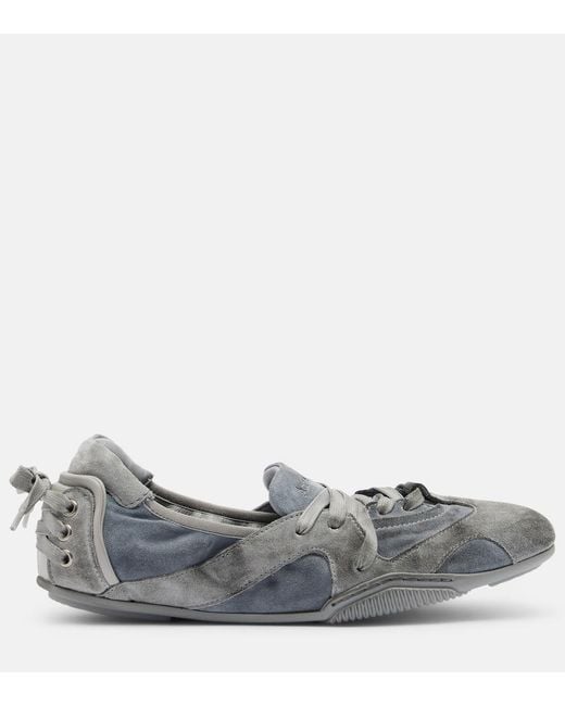 Acne Gray Suede Sneakers