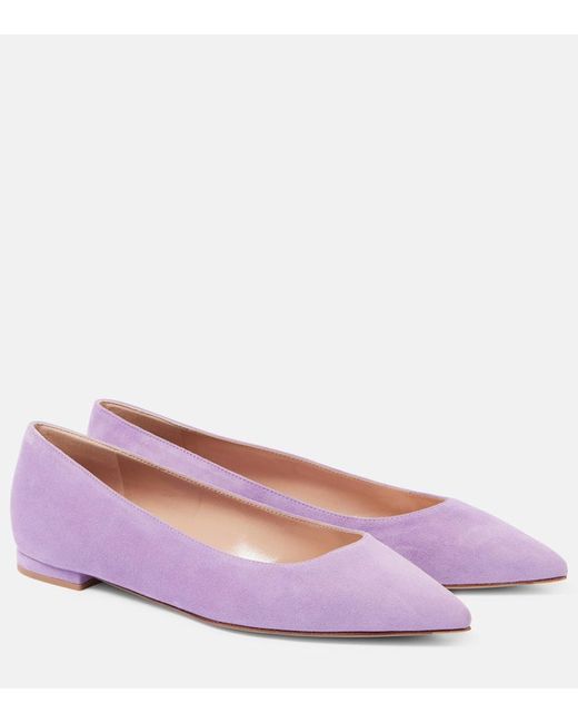 Ballerines Gianvito En Daim Gianvito Rossi en coloris Pink