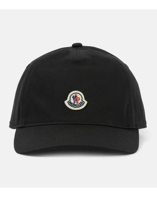 Moncler Black Logo Canvas Baseball Cap