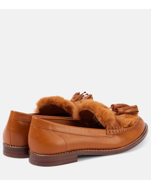 Robert Clergerie Brown Rita Leather Loafers