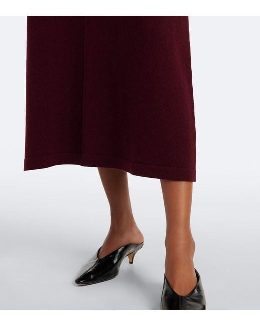 Jardin Des Orangers Red Embellished Wool And Cashmere Sweater Dress