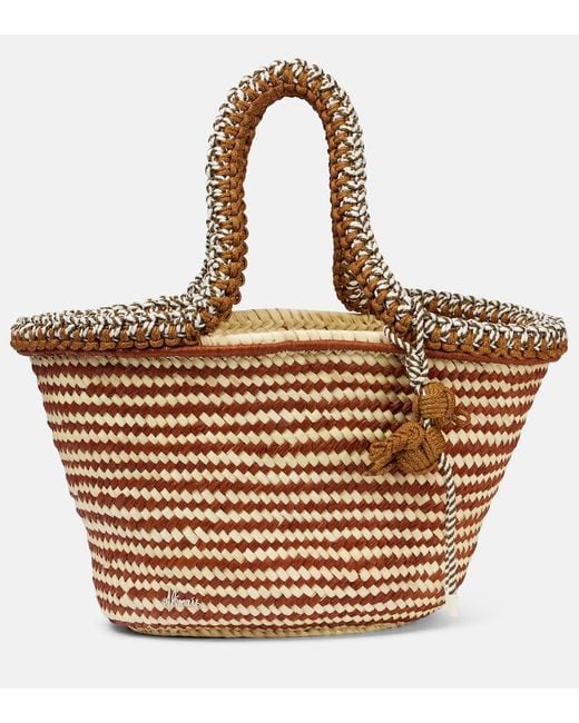 ALÉMAIS Brown Dee Dee Large Raffia Tote Bag