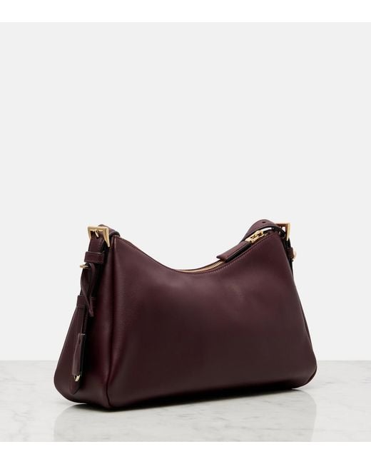 Prada Purple Grape Leather Medium Aimee Shoulder Bag
