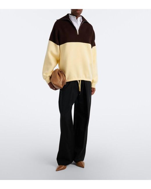Loewe Multicolor Anagram Cotton-Blend Half-Zip Sweater