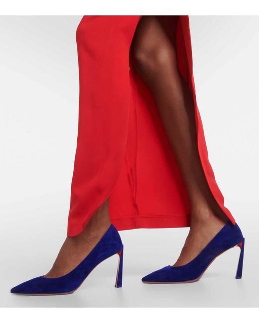 Christian Louboutin Blue Condora 85 Suede Pumps