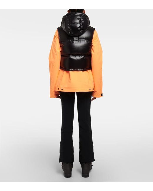 Aztech Mountain Black Snowbird Cropped Down Vest