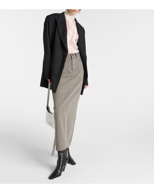 Acne Gray Philo Denim Maxi Skirt