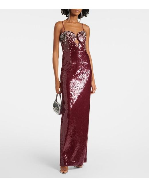 Rebecca Vallance Purple X Nicky Hilton Zelda Sequined Gown