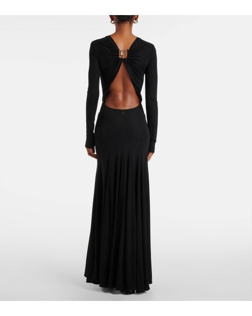 Christopher Esber Black Embellished Maxi Dress