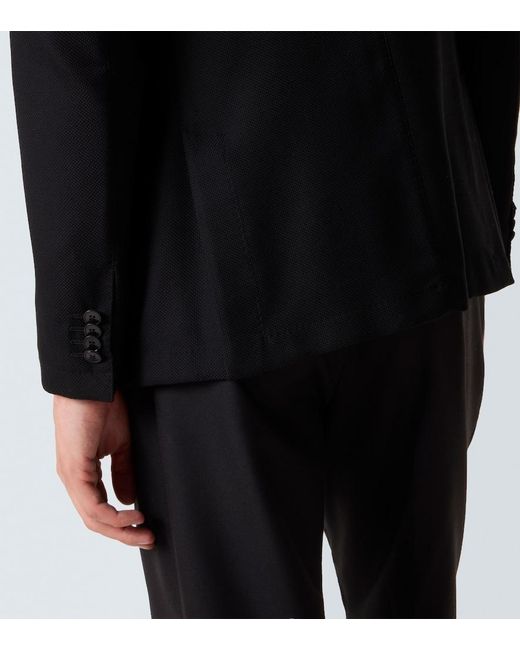 Zegna Black Wool Blazer for men