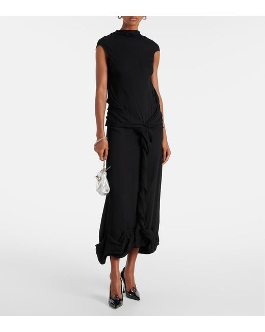 Jimmy Choo Black Orb 95 Embellished Patent Leather Pumps