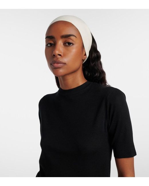 The Row Natural Ombrea Cashmere And Silk-Blend Headband