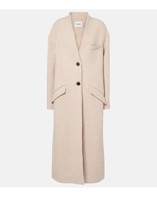 Abrigo Eris De Mezcla De Lana Isabel Marant de color Natural