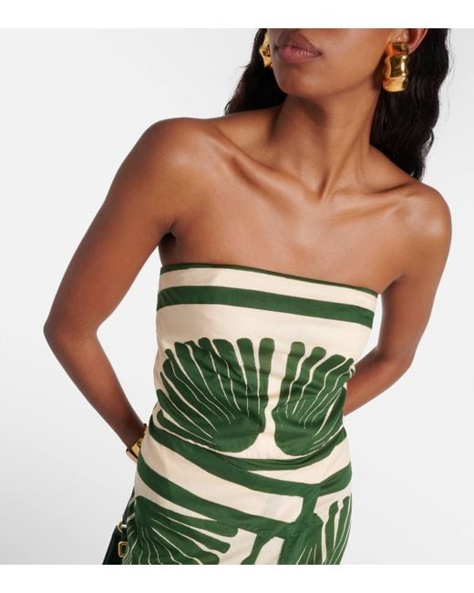 Robe longue imprimee en coton Johanna Ortiz en coloris Green
