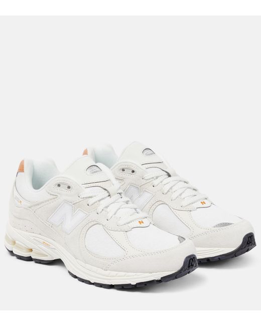 New Balance White 2002r Leather Sneakers