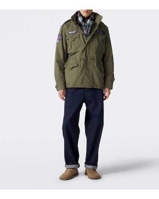 Polo Ralph Lauren Green Iconic Patch-Applique Cotton Field Jacket for men