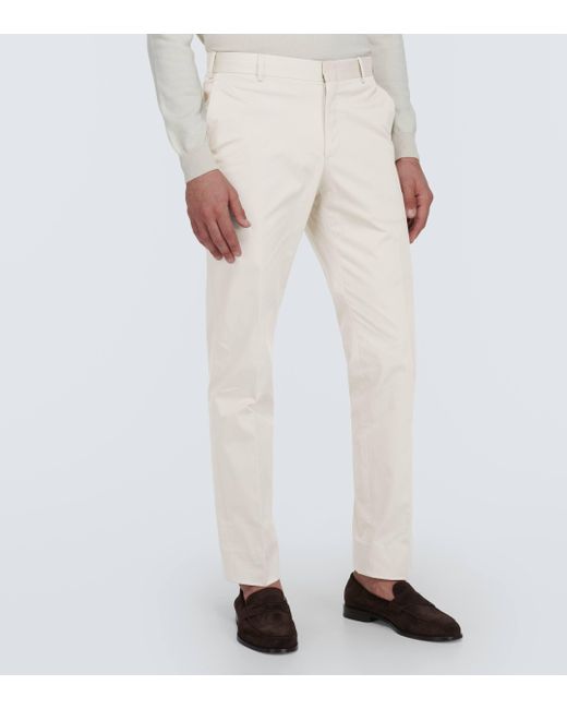 Pantalon chino Pienza en coton Brioni pour homme en coloris Natural