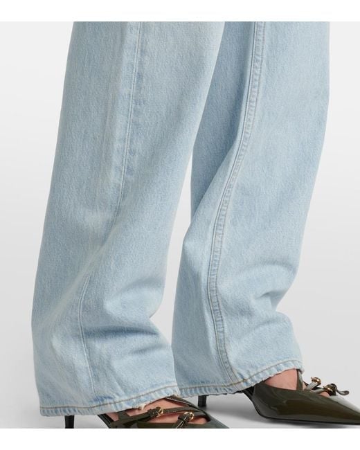 Agolde Blue Kelly High-Rise Straight Jeans
