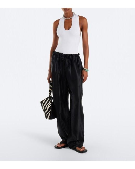 Roger Vivier Black Slidy Viv' Embellished Thong Sandals
