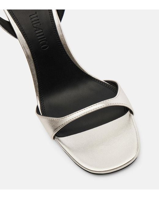 The Attico Ora 95 Metallic Leather Slingback Sandals