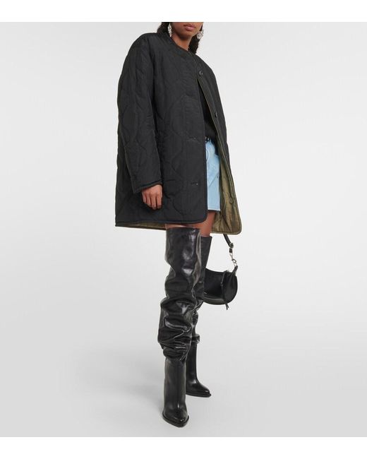 Isabel Marant Black Nesma Quilted Parka