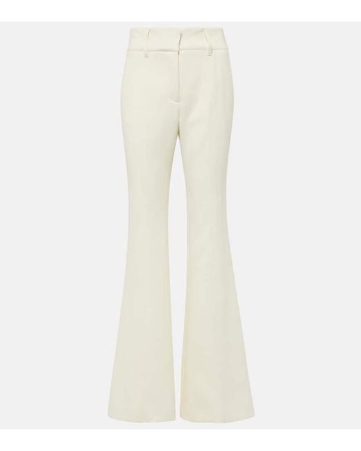 Gabriela Hearst White Rhein High-Rise Wool Flared Pants