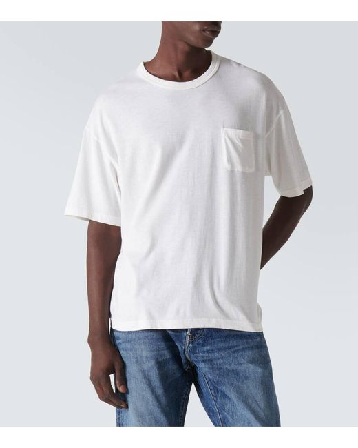 T-shirt Jumbo in cotone e seta di Visvim in White da Uomo