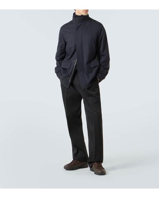 Zegna Blue Twill Field Jacket for men