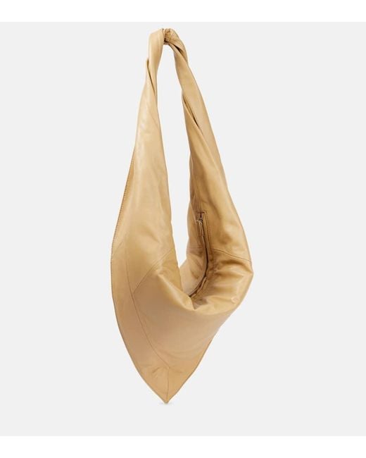 Lemaire Metallic Scarf Small Leather Shoulder Bag