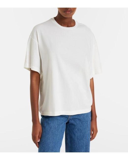 SLVRLAKE Denim White Boyfriend Cotton Jersey T-Shirt