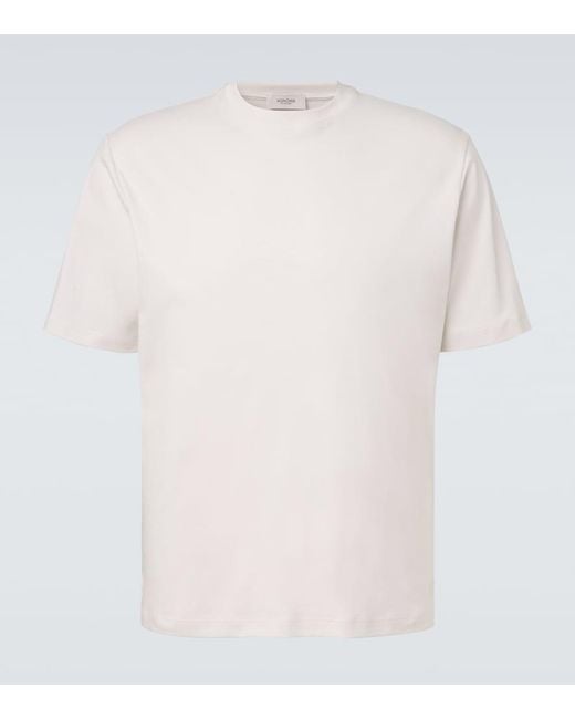 Agnona White Cotton And Silk Jersey T-Shirt for men