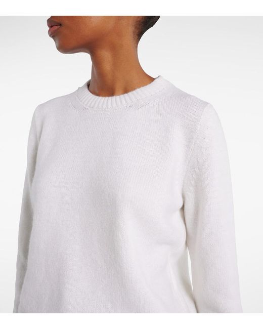 Khaite White Leta Cashmere Sweater
