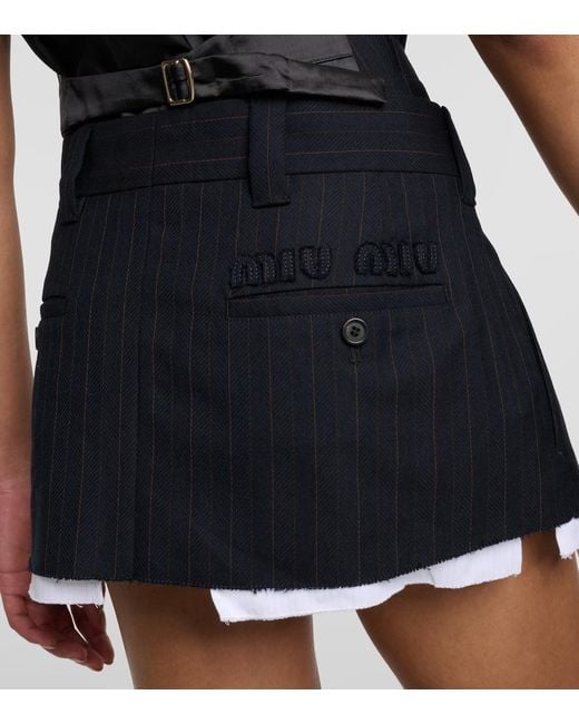Minigonna di Miu Miu in Black