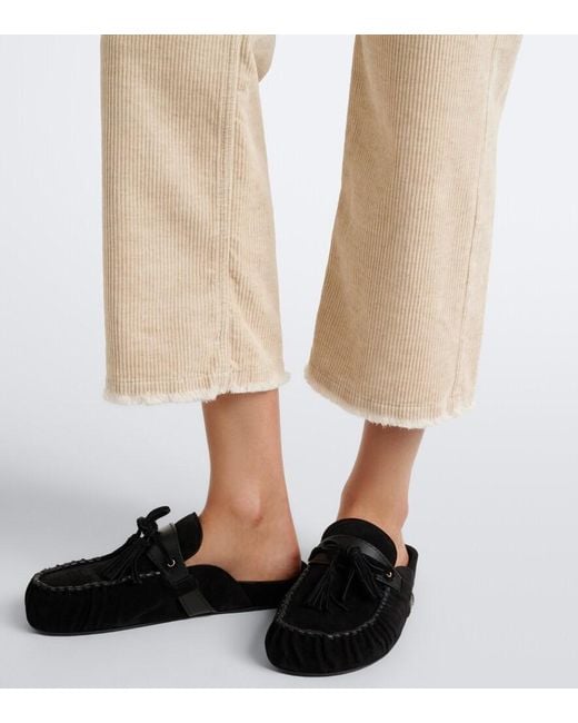 Isabel Marant Natural Ruthie Corduroy Straight Pants