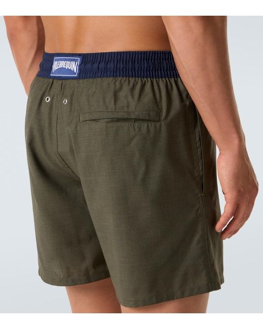 Vilebrequin Green X Woolmark Company Mangus Swim Trunks for men