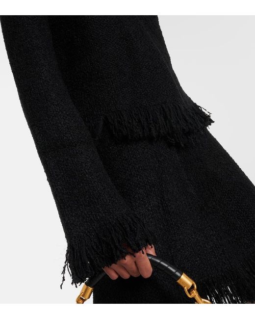 Giacca in tweed di misto lana di Chloé in Black