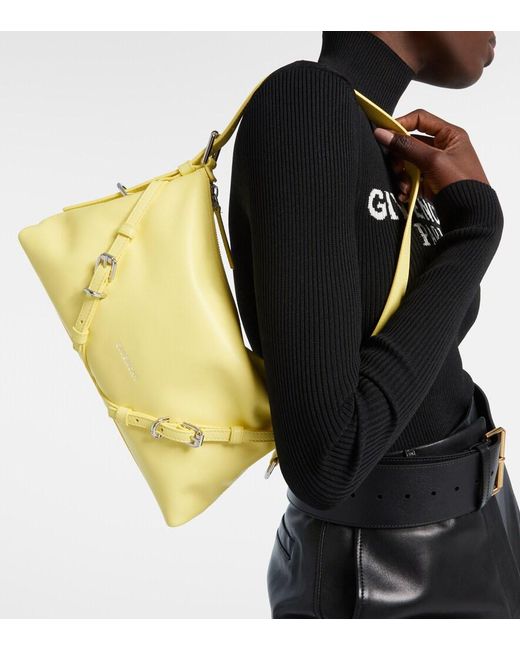 Givenchy Yellow Voyou Mini Leather Shoulder Bag