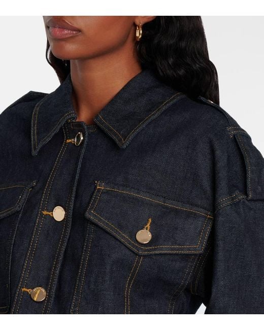 Self-Portrait Blue Denim Romper