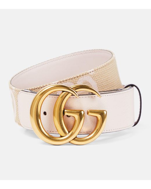 Gucci Guertel Marmont Jumbo GG aus Canvas in Natur | Lyst AT