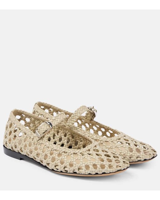 Le Monde Beryl Natural Woven Leather Ballet Flats