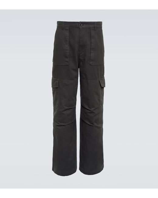 Pantalones cargo de sarga de mezcla de algodon Acne de hombre de color Black