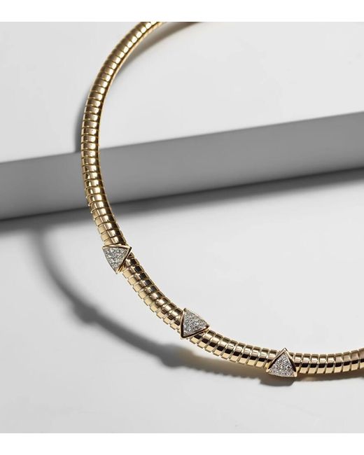 Marina B Metallic Halskette Trisolina Aus 18Kt Gelbgold Mit Diamanten