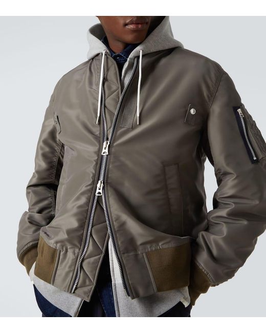 Sacai Bomberjacke Aus Twill in Green für Herren