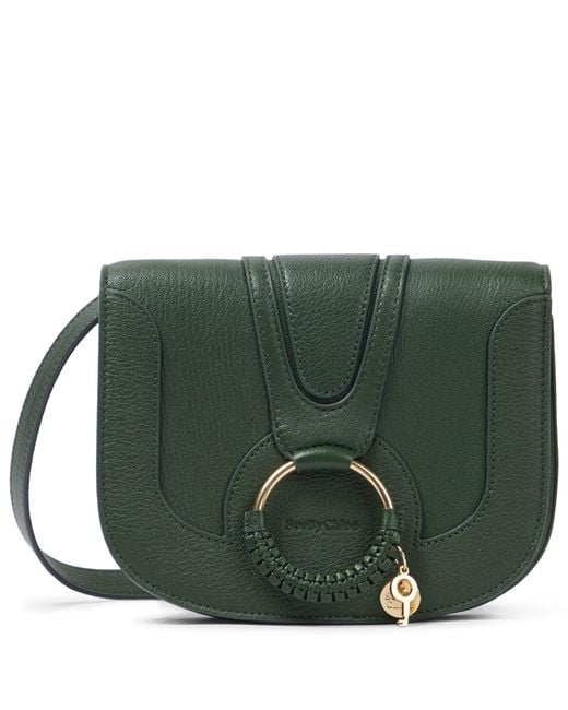See By Chloé Hana Mini Leather Crossbody Bag in Deep Green Marble ...