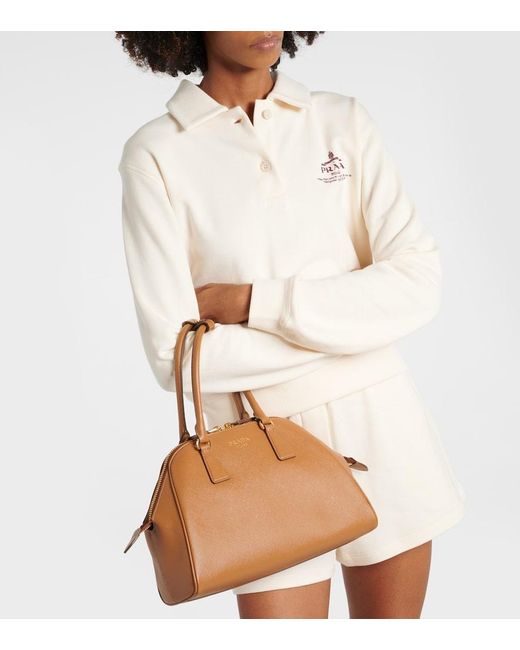 Prada Brown Tote Bag Medium Aus Leder