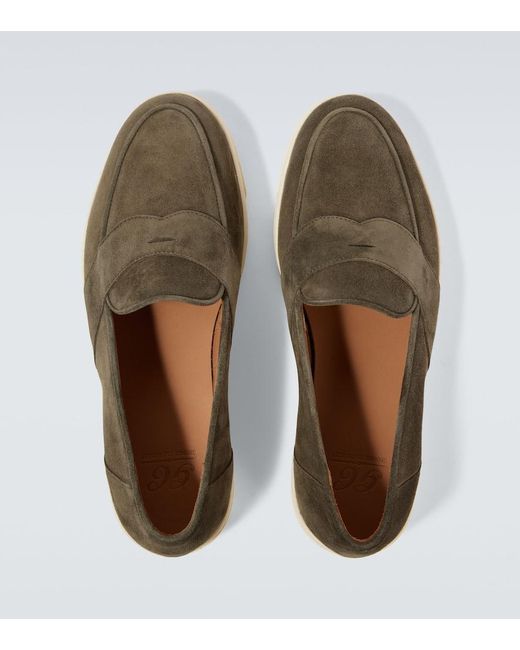 George Cleverley Brown Joey Ii Suede Loafers for men