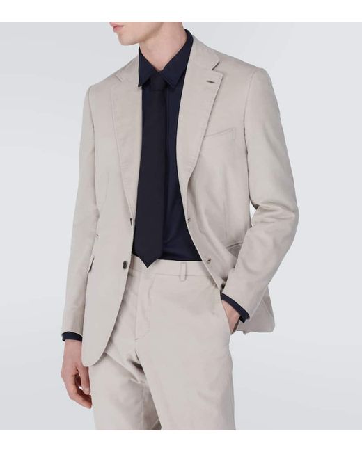 Traje Trevi De Pana De Algodon Y Cachemir Brioni de hombre de color White