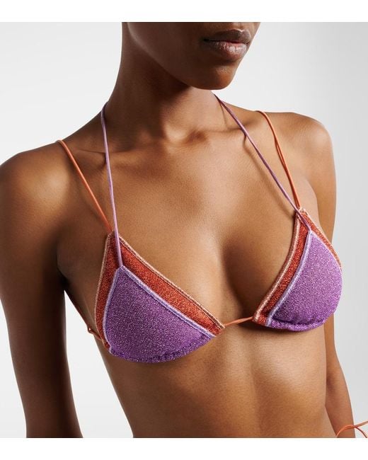 Oseree Purple Lumiere Layered Bikini