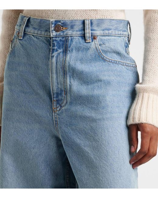 Jean Ample A Taille Haute Chloé en coloris Blue